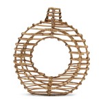 Waza Rustic Rattan Round Decoration Vase M