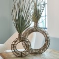 Waza Rustic Rattan Round Decoration Vase L