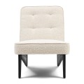 Fotel St. Moritz Lounge Chair, bouclé, white sand
