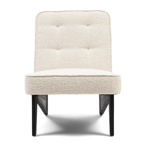 Fotel St. Moritz Lounge Chair, bouclé, white sand