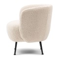 Fotel Corralillo Armchair, bouclé, white sand