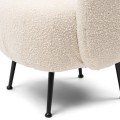 Fotel Corralillo Armchair, bouclé, white sand
