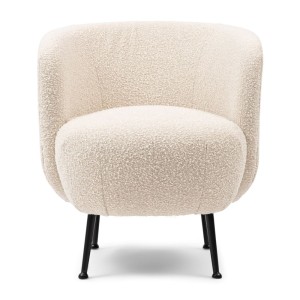 Fotel Corralillo Armchair, bouclé, white sand