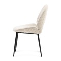 Krzesło Mr. Beekman Dining Chair, bouclé, white sand
