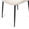 Krzesło Mr. Beekman Dining Chair, bouclé, white sand