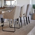 Krzesło Mr. Beekman Dining Chair, bouclé, white sand