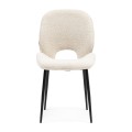 Krzesło Mr. Beekman Dining Chair, bouclé, white sand