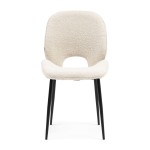 Krzesło Mr. Beekman Dining Chair, bouclé, white sand