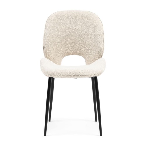 Krzesło Mr. Beekman Dining Chair, bouclé, white sand
