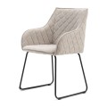 Krzesło Frisco Drive Dining Armchair, mouliné linen, fabulous flax