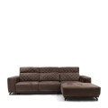 Narożnik Marciana Electric Sofa with Chaise Longue Right, scottish suede, brown sugar