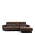 Narożnik Marciana Electric Sofa with Chaise Longue Right, scottish suede, brown sugar