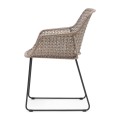 Krzesło ogrodowe Portofino Outdoor Dining Armchair, graphite