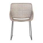 Krzesło ogrodowe Portofino Outdoor Dining Armchair, graphite