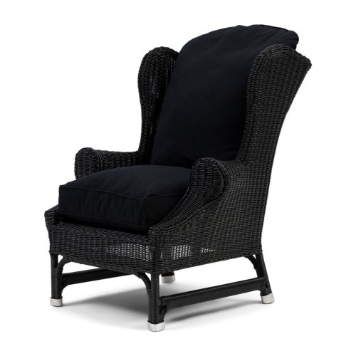 Fotel Nicolas Outdoor Wing Chair, black