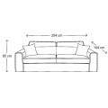 Sofa Metropolis Sofa 3,5 seater, washed cotton, ash grey