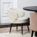Krzesło Isola Di Capri Dining Armchair, bouclé, white sand