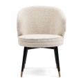 Krzesło Isola Di Capri Dining Armchair, bouclé, white sand