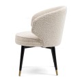 Krzesło Isola Di Capri Dining Armchair, bouclé, white sand
