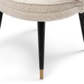 Krzesło Isola Di Capri Dining Armchair, bouclé, white sand