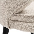 Krzesło Isola Di Capri Dining Armchair, bouclé, white sand