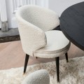 Krzesło Isola Di Capri Dining Armchair, bouclé, white sand