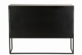 Komoda Cabinet On Frame Glass Doors Metal Black