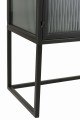 Komoda Cabinet On Frame Glass Doors Metal Black