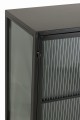 Komoda Cabinet On Frame Glass Doors Metal Black