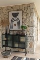 Komoda Cabinet On Frame Glass Doors Metal Black