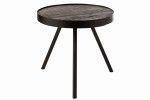 Stolik Fien High Mango Wood Iron Dark Brown Black