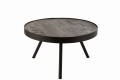 Stolik Fien Low Mango Wood Iron Dark Brown Black