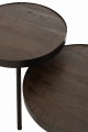 Stolik Fien Low Mango Wood Iron Dark Brown Black