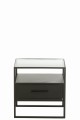 Stolik Frame Metal/Glass Black