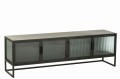 Komoda Metal/Glass Black