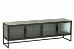 Komoda Metal/Glass Black