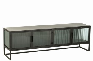 Komoda Metal/Glass Black