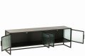 Komoda Metal/Glass Black