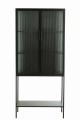 Komoda wysoka Metal/Glass Black