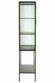 Komoda wysoka Metal/Glass Black