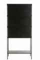 Komoda wysoka Metal/Glass Black