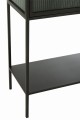 Komoda wysoka Metal/Glass Black