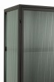 Komoda wysoka Metal/Glass Black
