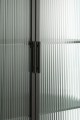 Komoda wysoka Metal/Glass Black