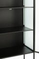 Komoda wysoka Metal/Glass Black