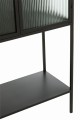 Komoda wysoka Metal/Glass Black