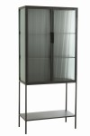 Komoda wysoka Metal/Glass Black