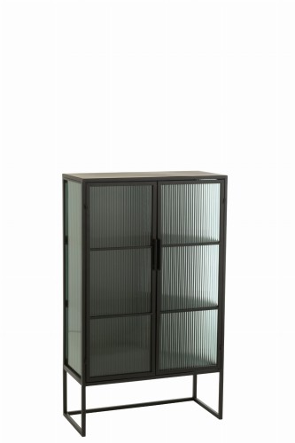 Komoda Metal/Glass Black