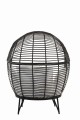Fotel Oval Steel Black