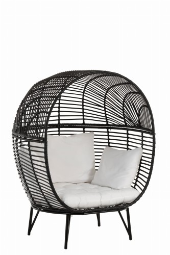 Fotel Oval Steel Black